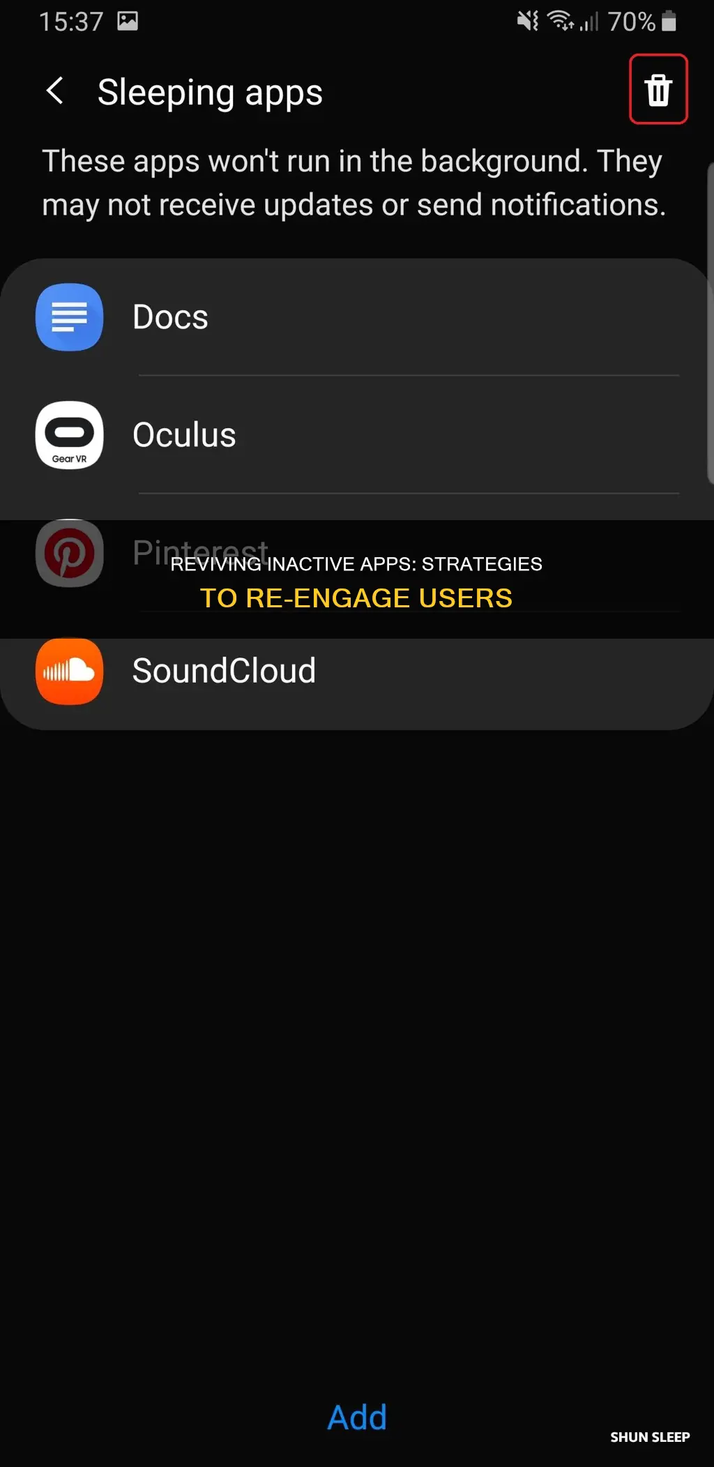 how to wake sleeping apps