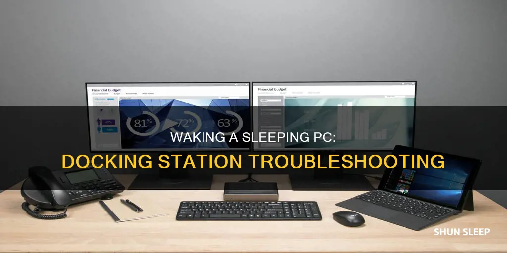 how to wake sleeping pc on docking station