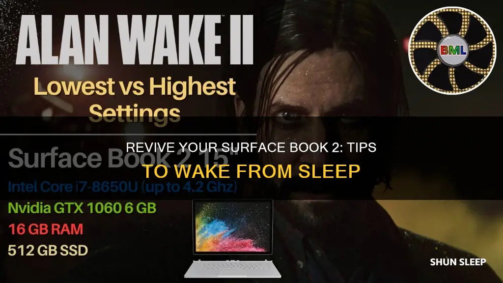 how to wake surface book 2 from sleep