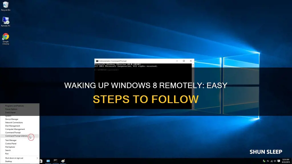 how to wake up a sleeping computer windows 8 remotely