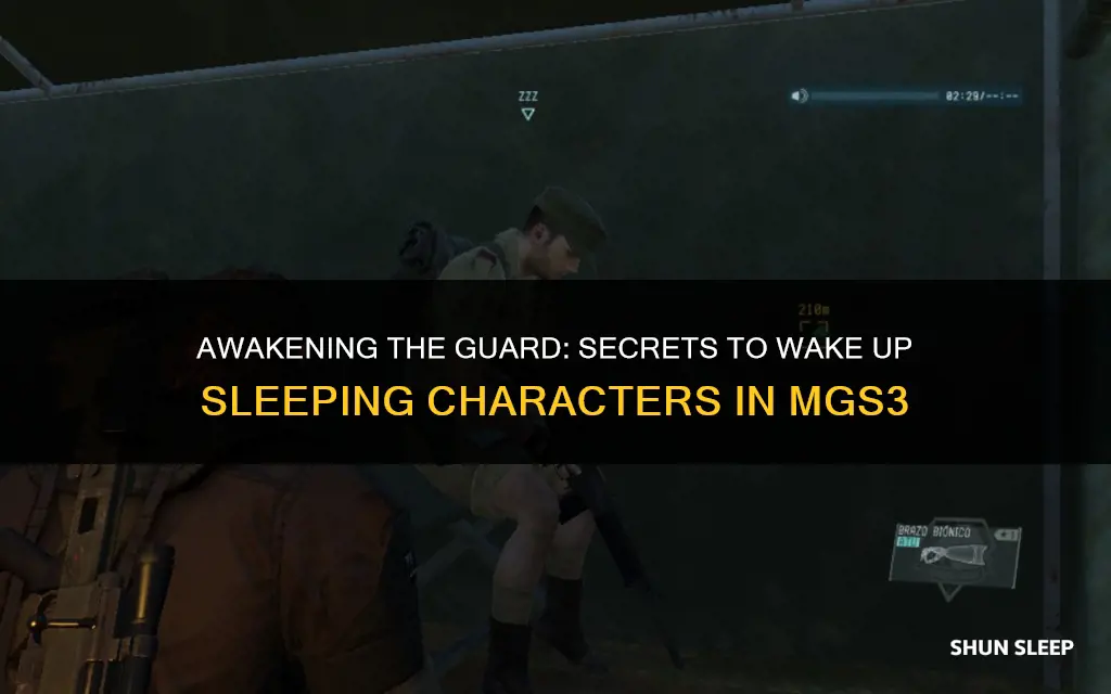 how to wake up a sleeping guard mgs3