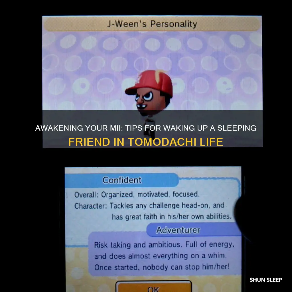 how to wake up a sleeping mii in tomodachi life