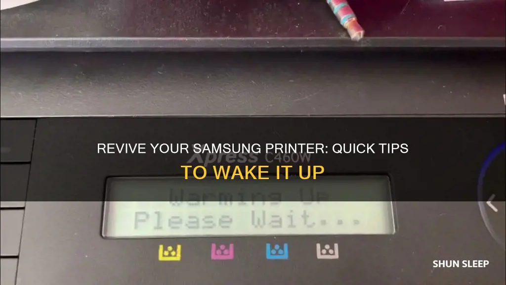 how to wake up a sleeping samsung printer