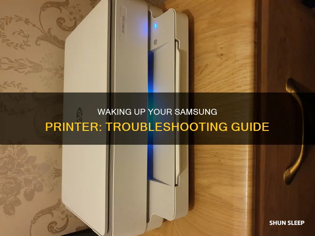 how to wake up a sleeping samsung printer