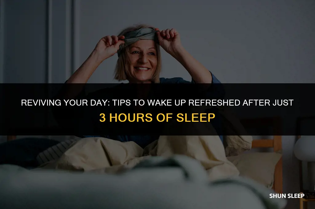 how to wake up after 3 hours of sleep