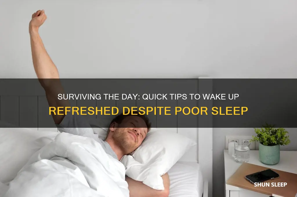 how to wake up after not getting enough sleep