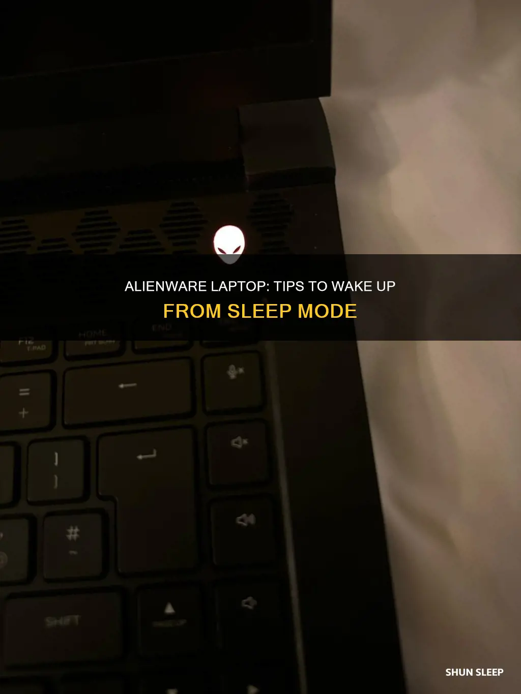 how to wake up alienware laptop from sleep