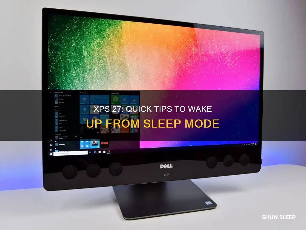 how to wake up an xps 27 from sleep