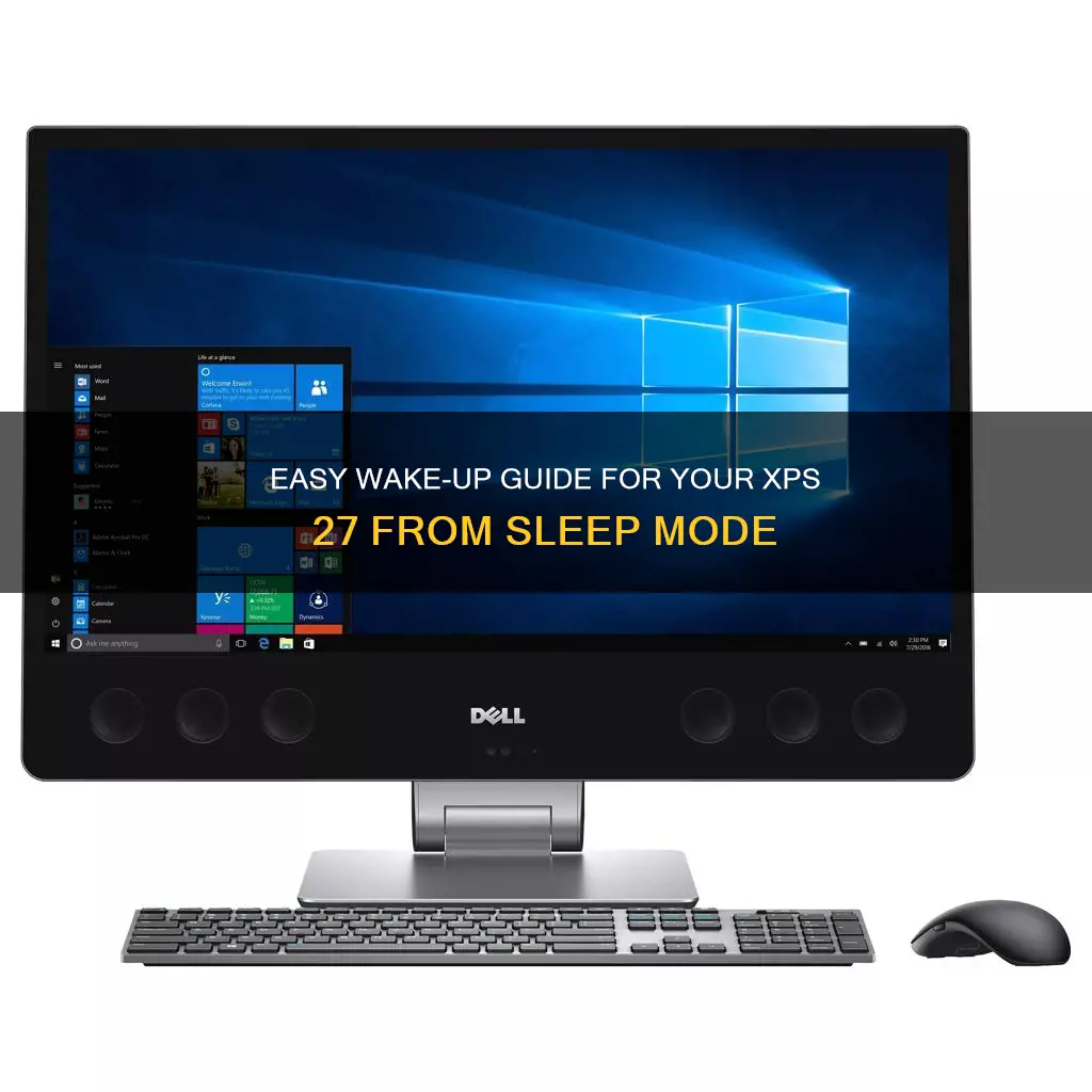 how to wake up an xps 27 from sleep
