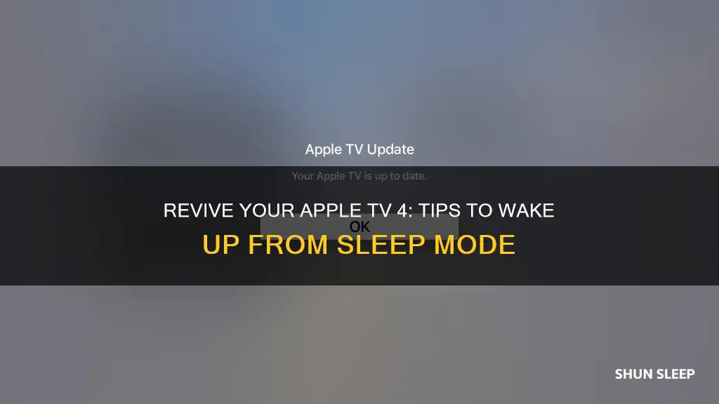 how to wake up apple tv 4 from sleep