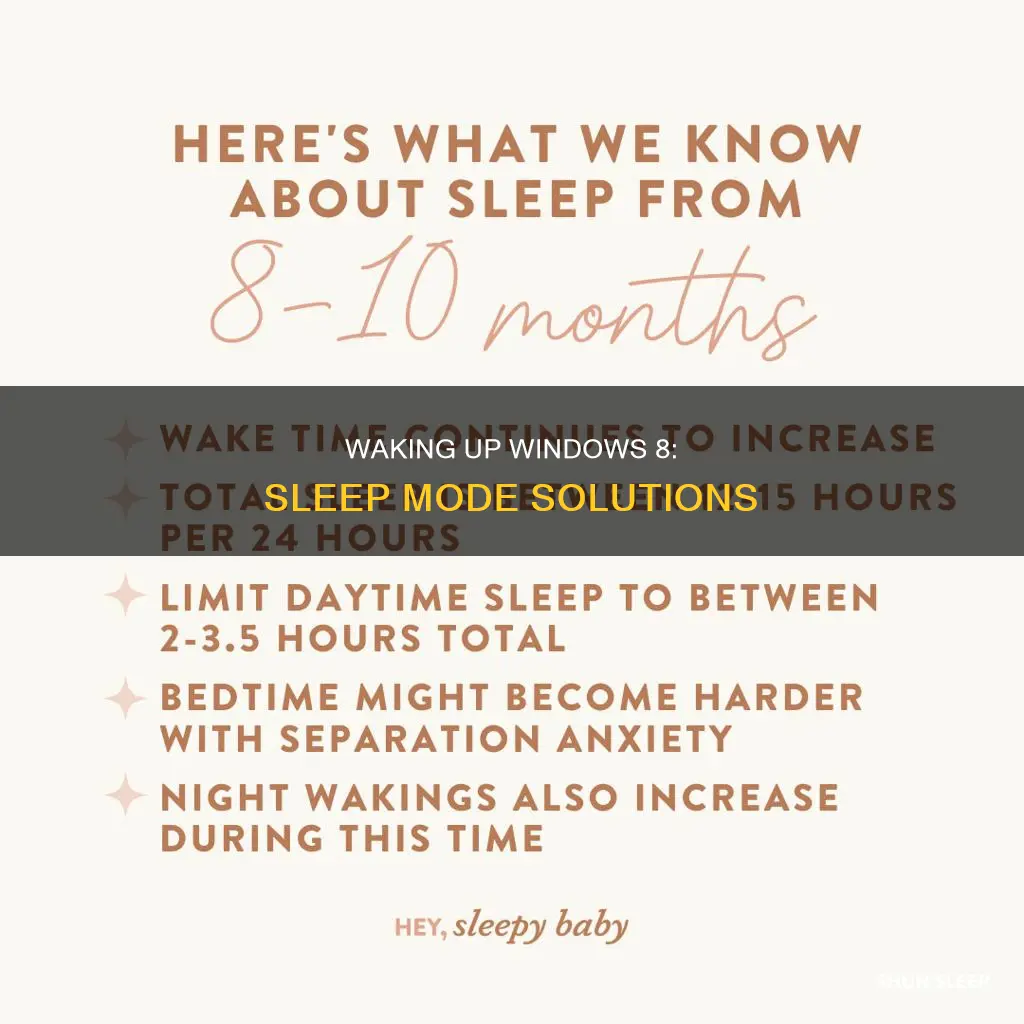 how to wake up computer from sleep windows 8