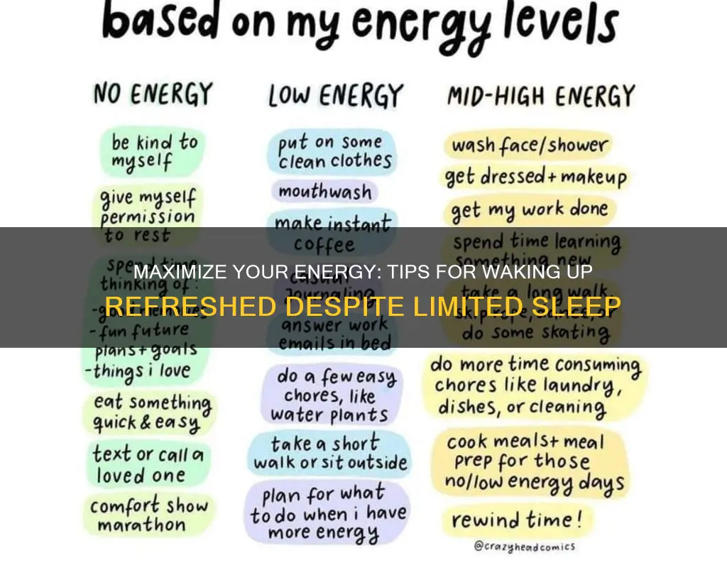 how to wake up feeling refreshed with little sleep