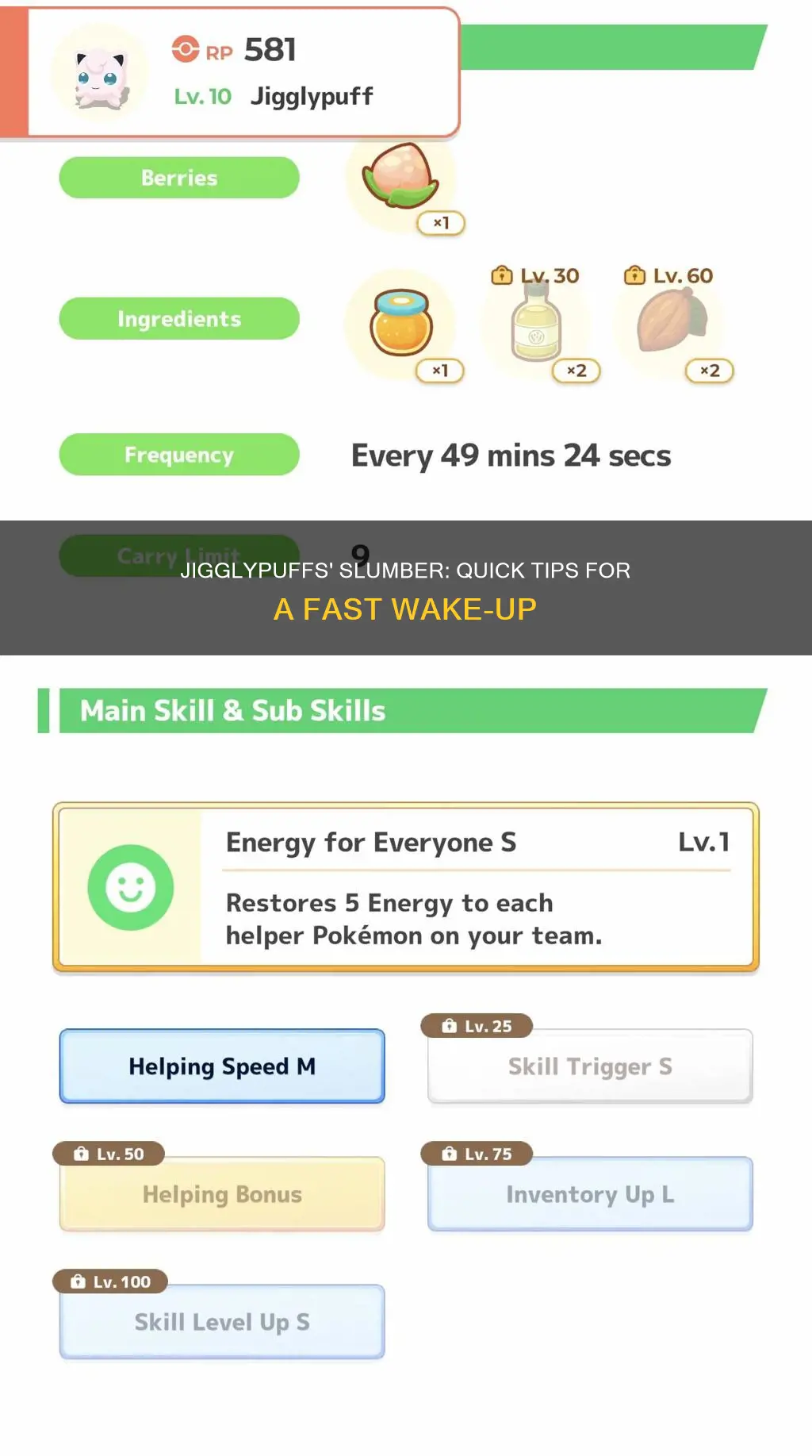 how to wake up from jigglypuffs sleep the fastest