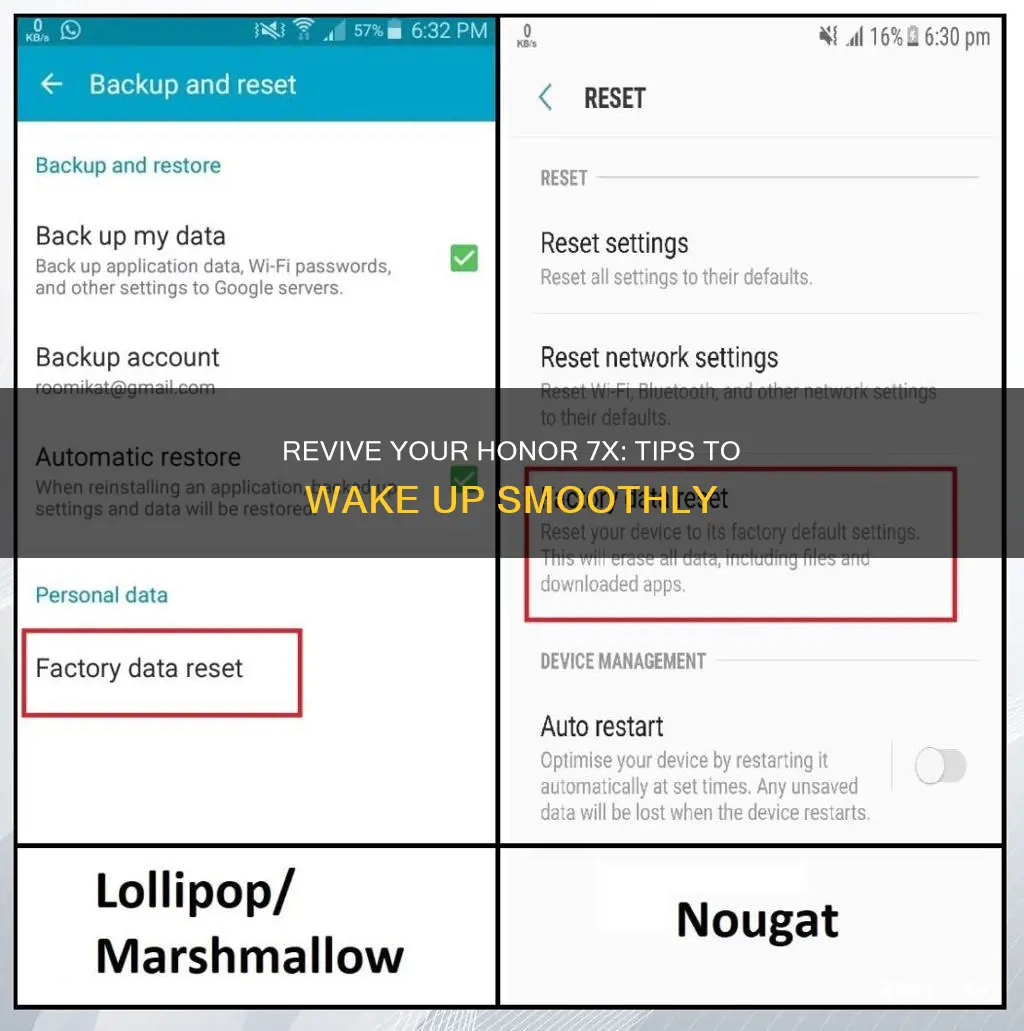 how to wake up honor 7x when sleeping