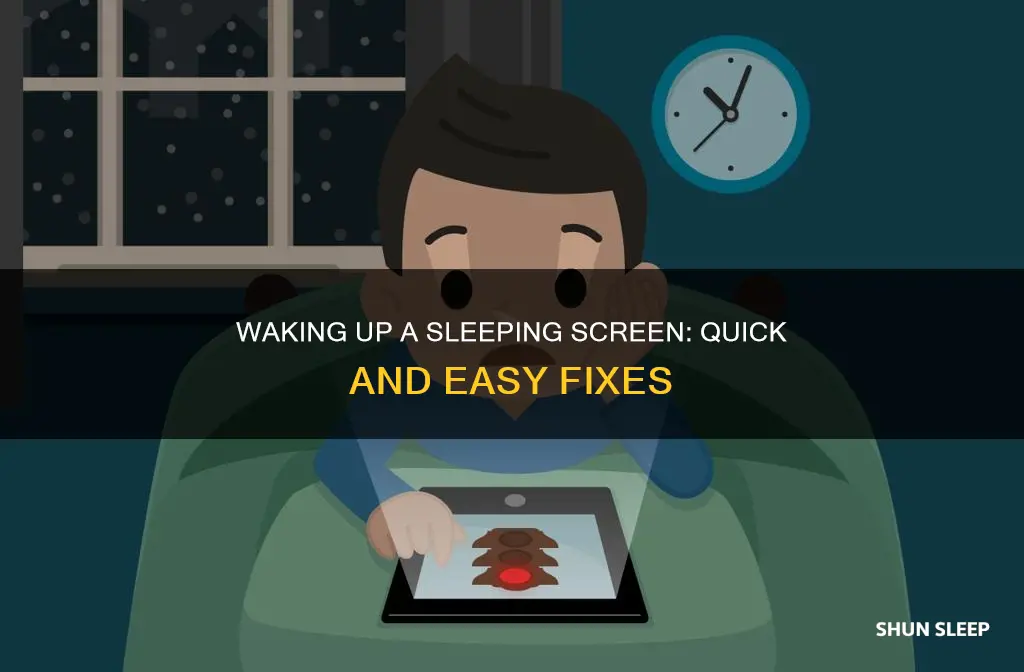 how to wake up screen after it goes to sleep