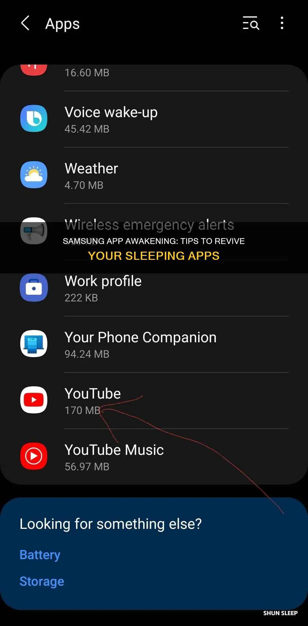 how to wake up sleeping apps on samsung