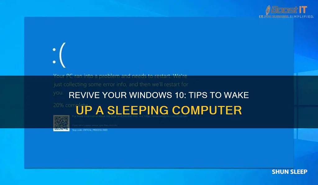 how to wake up sleeping computer windows 10