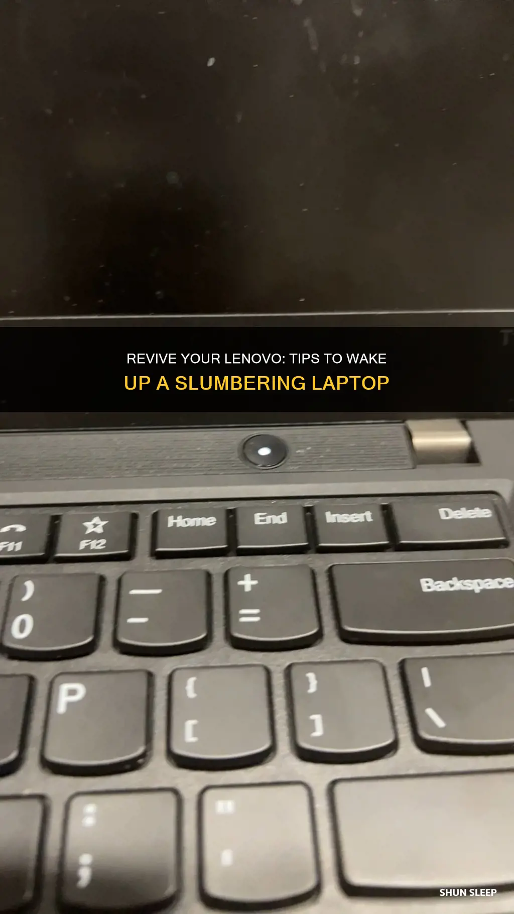 how to wake up sleeping lenovo laptop