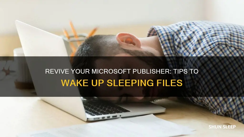 how to wake up sleeping microsoft publisher