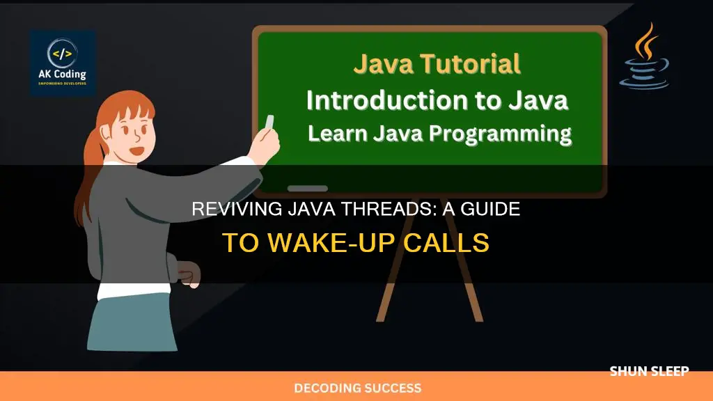 how to wake up sleeping thread in java