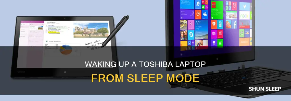 how to wake up sleeping toshiba laptop