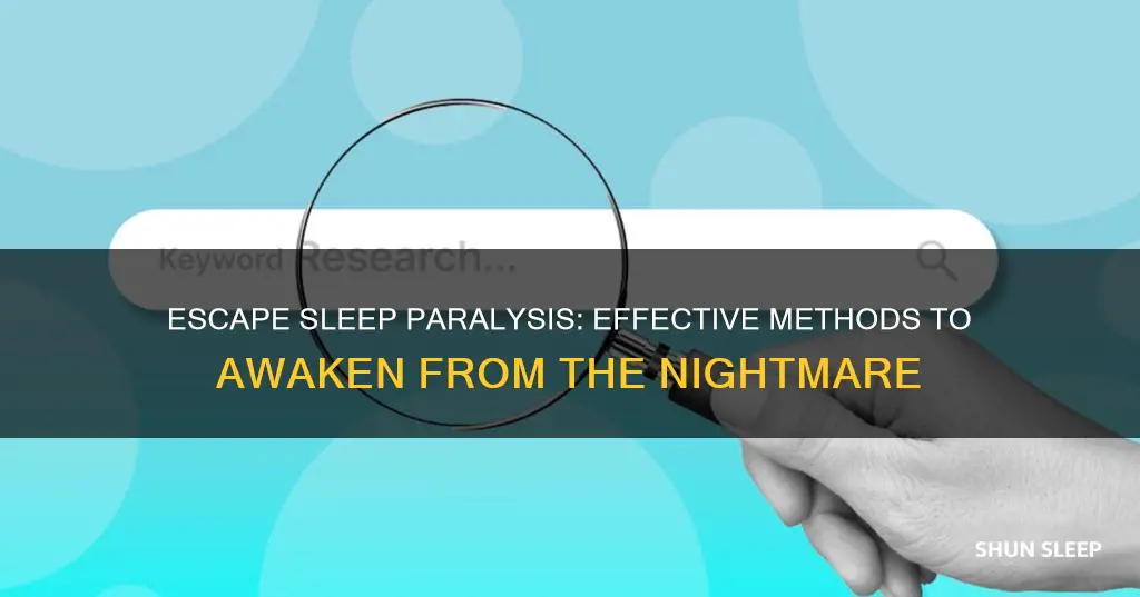 how to wake up someone from sleep paralysis