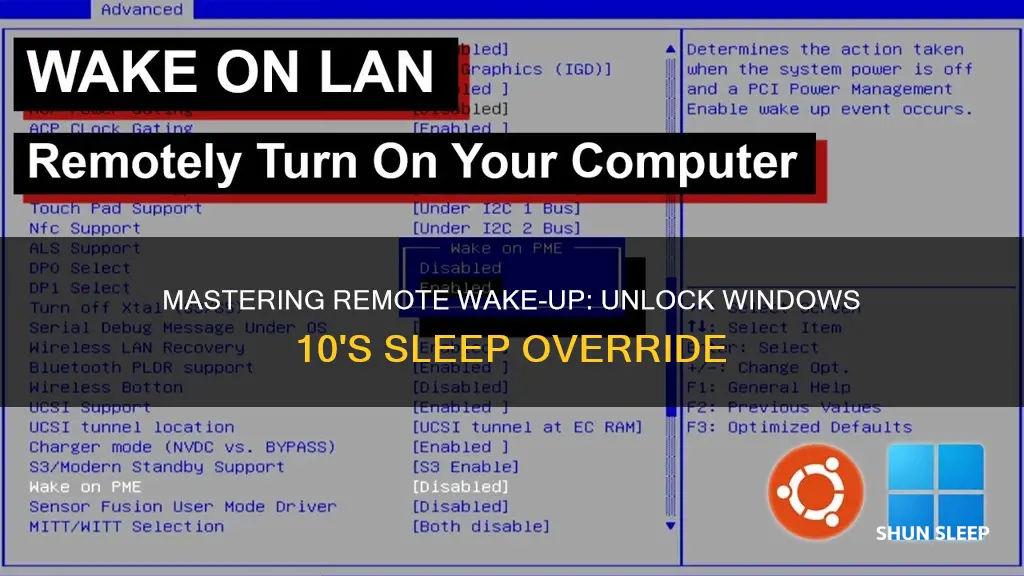 how to wake up windows 10 from sleep remotely