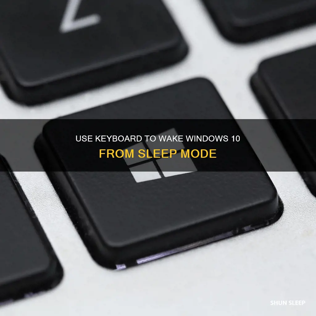 how to wake up windows 10 from sleep with keyboard