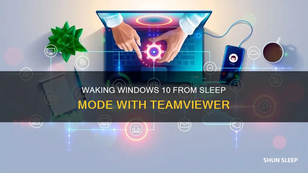 how to wake windows 10 from sleep teamviewer