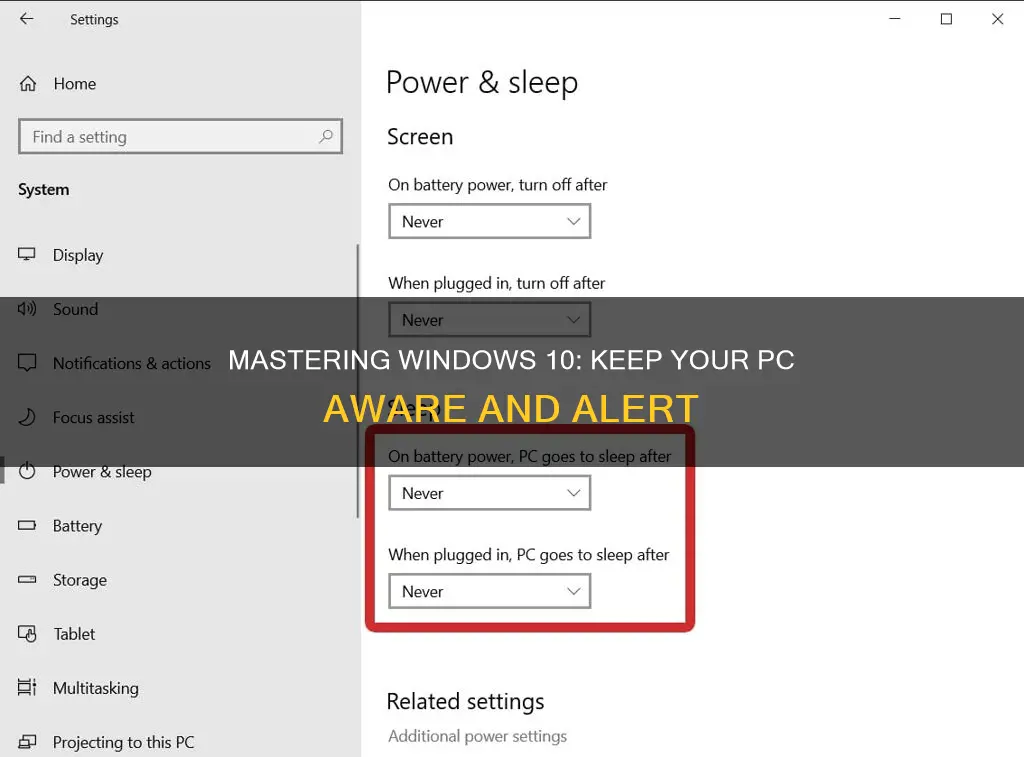 how to wake windows 10 nevere sleep