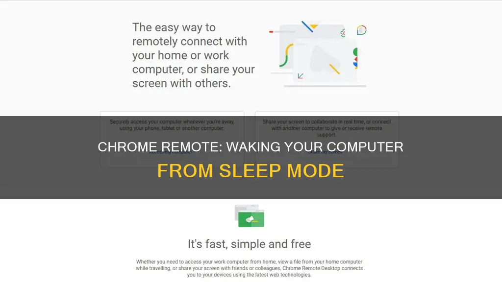 how to wake your computer from sleep with chrome remote