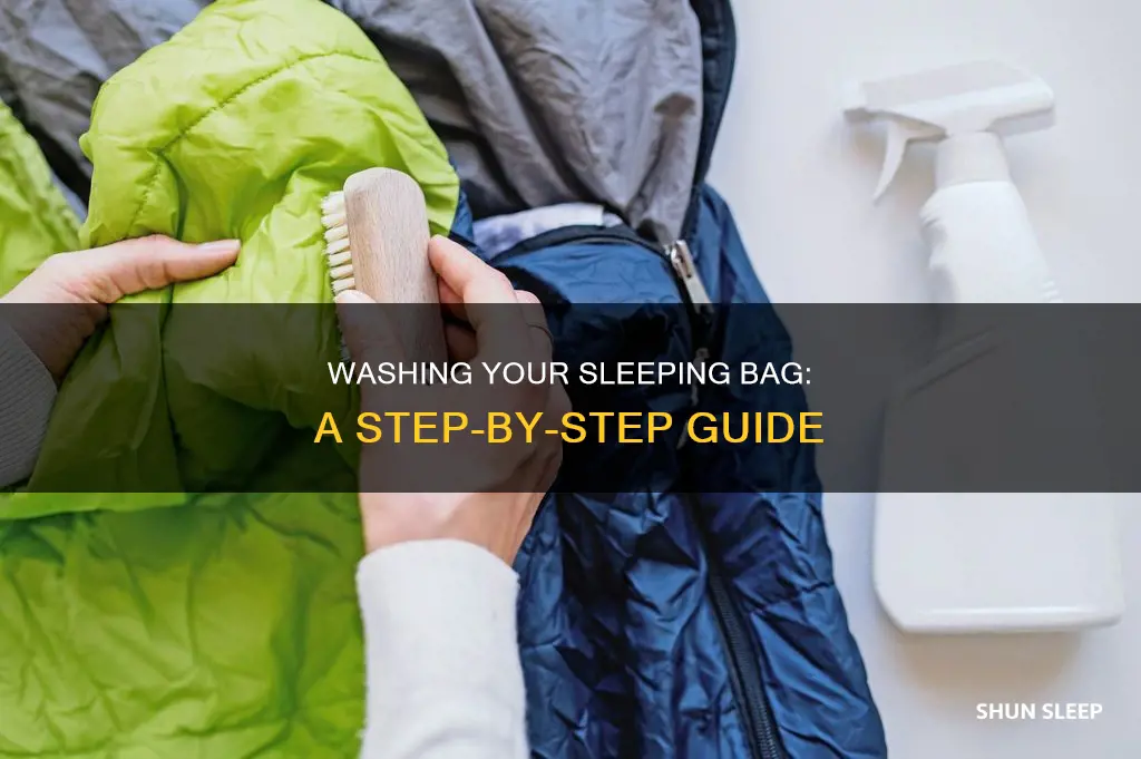 how to was a sleeping bag