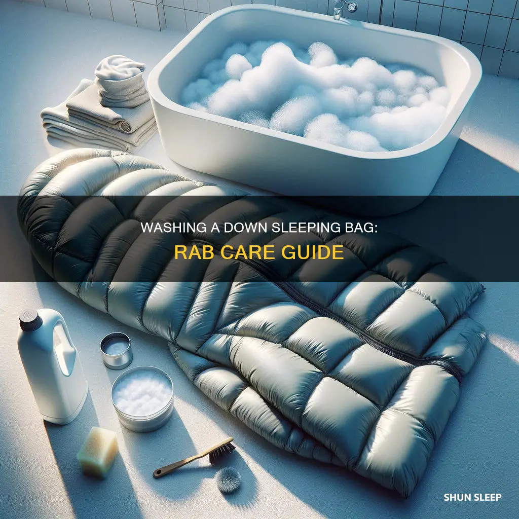 how to wash a down sleeping bag rab