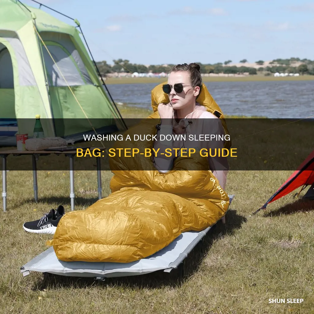 how to wash a duck down sleeping bag