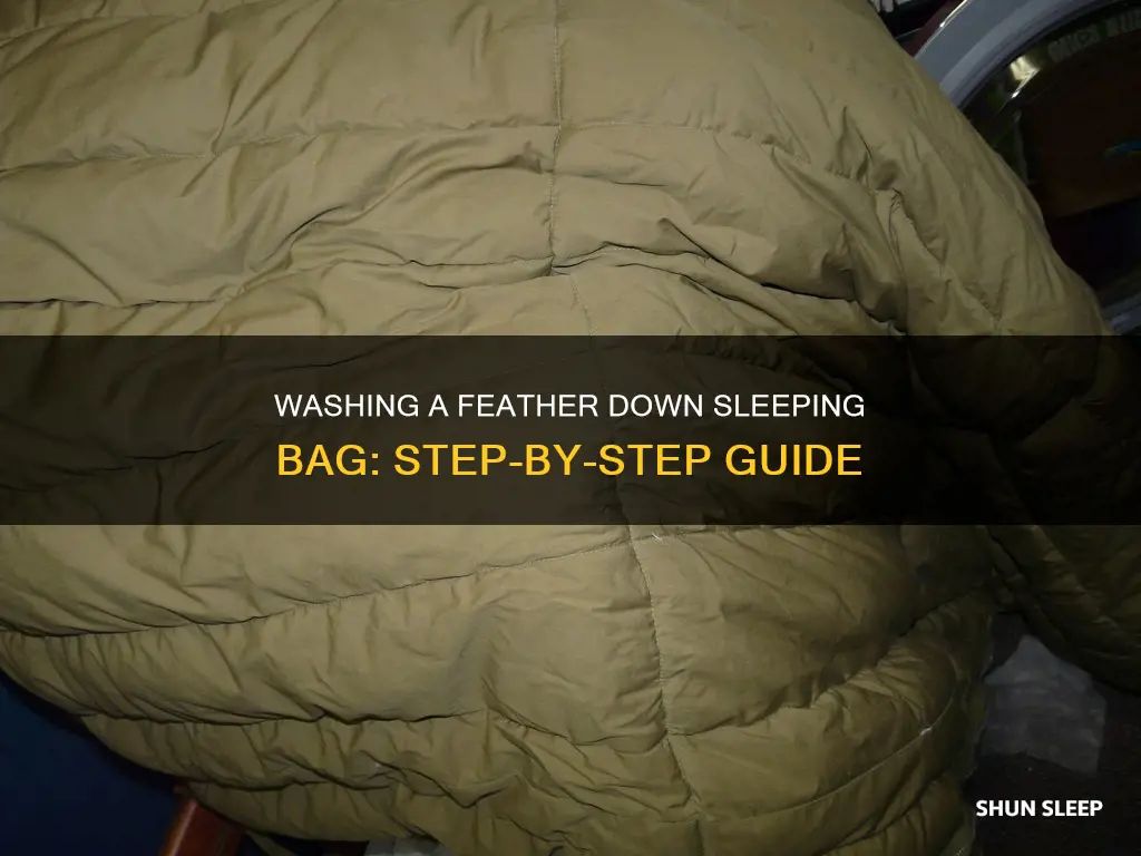 how to wash a feather down sleeping bag