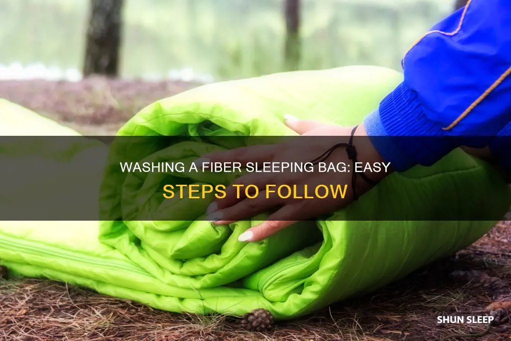 how to wash a fiber filled sleeping bag