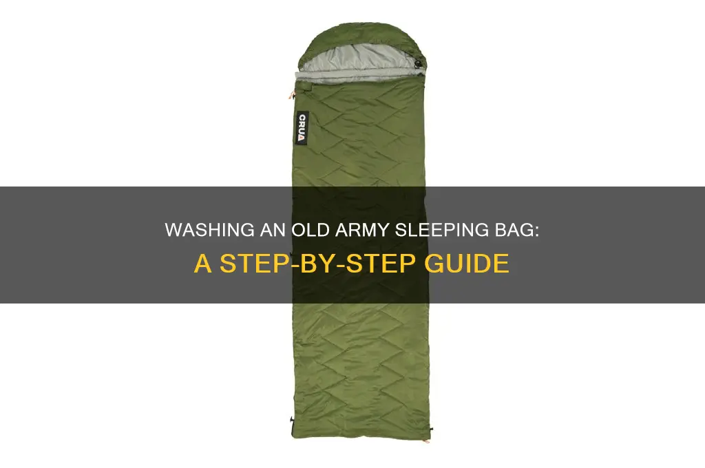 how to wash an old army sleeping bag