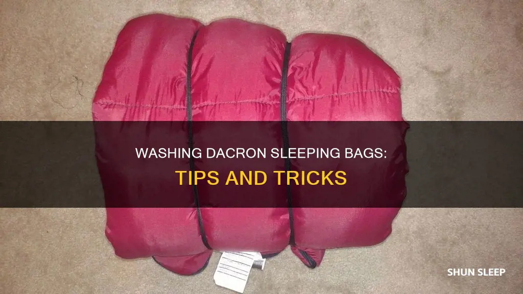 how to wash dacron sleeping bag