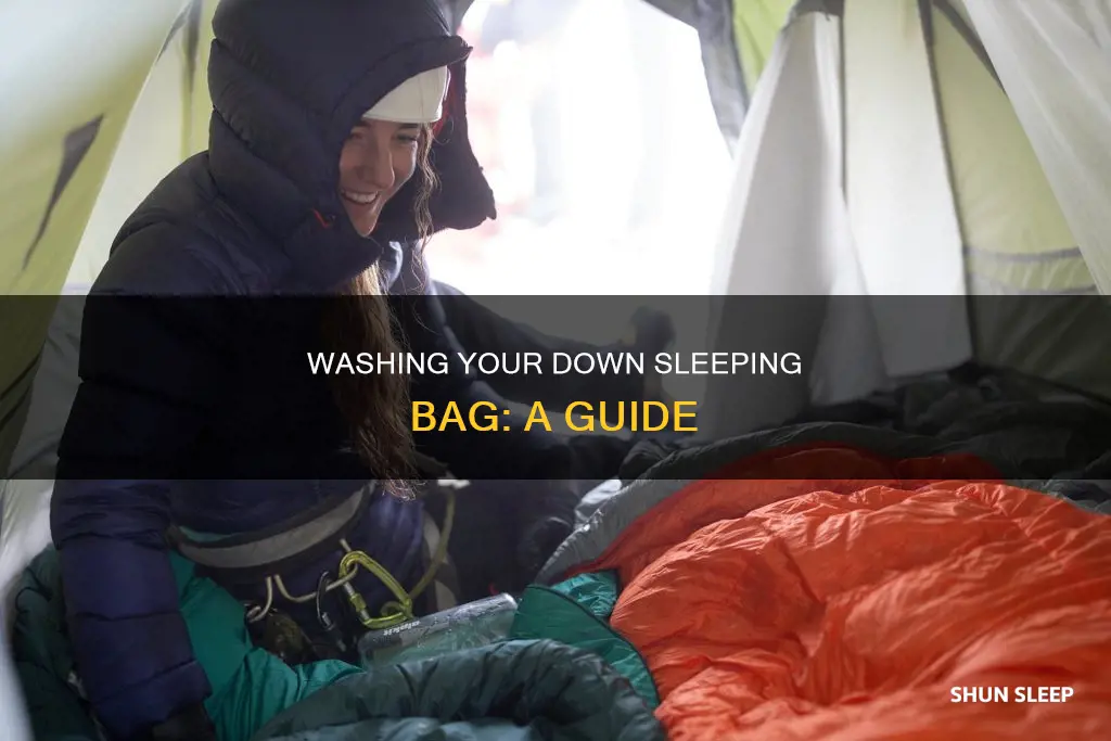 how to wash down sleeping bag woollite