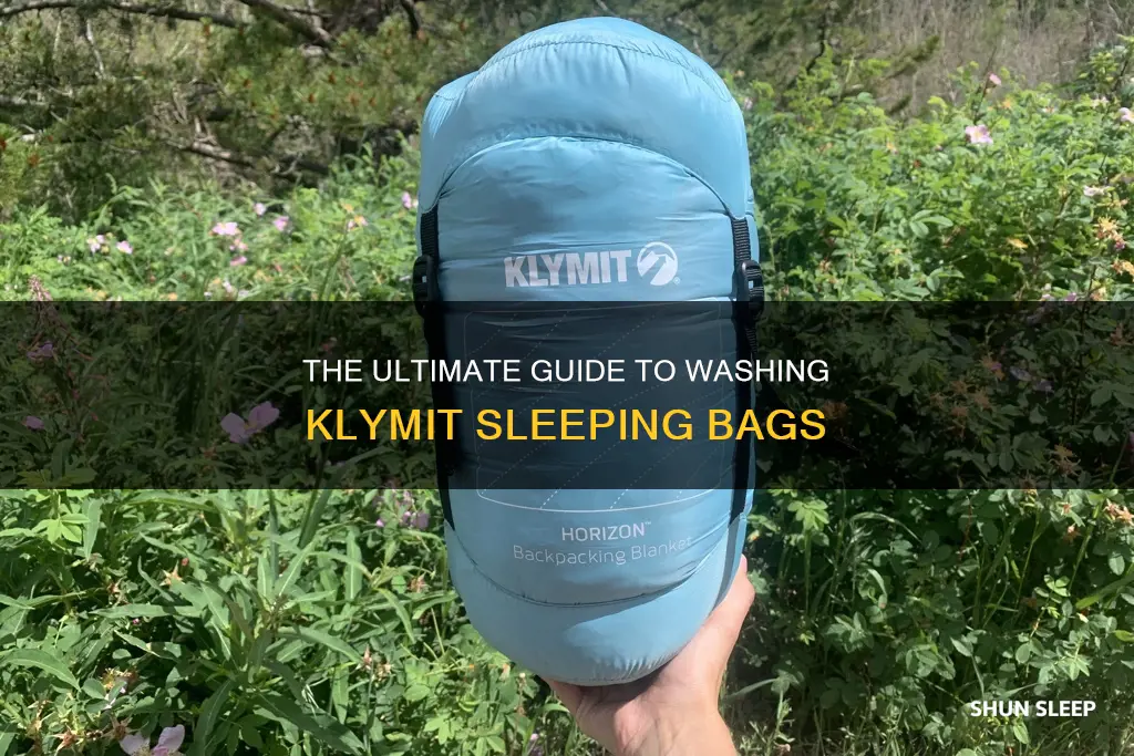 how to wash klymit sleeping bag