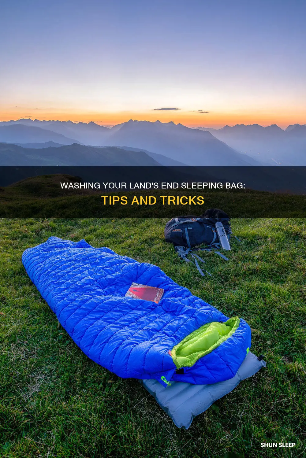 how to wash lands end sleeping bag