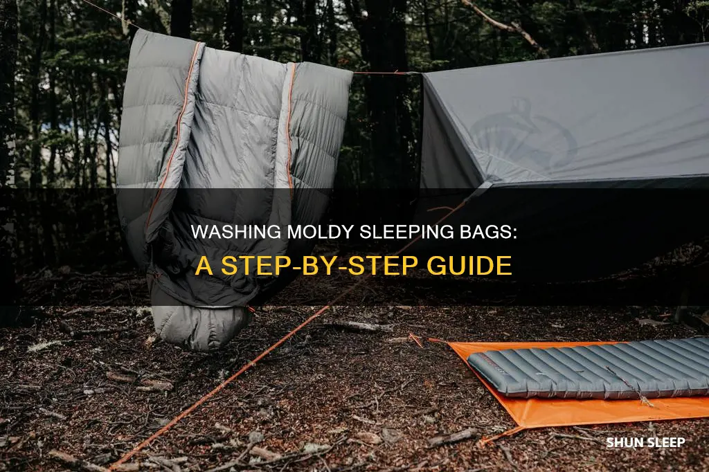 how to wash moldy sleeping bag