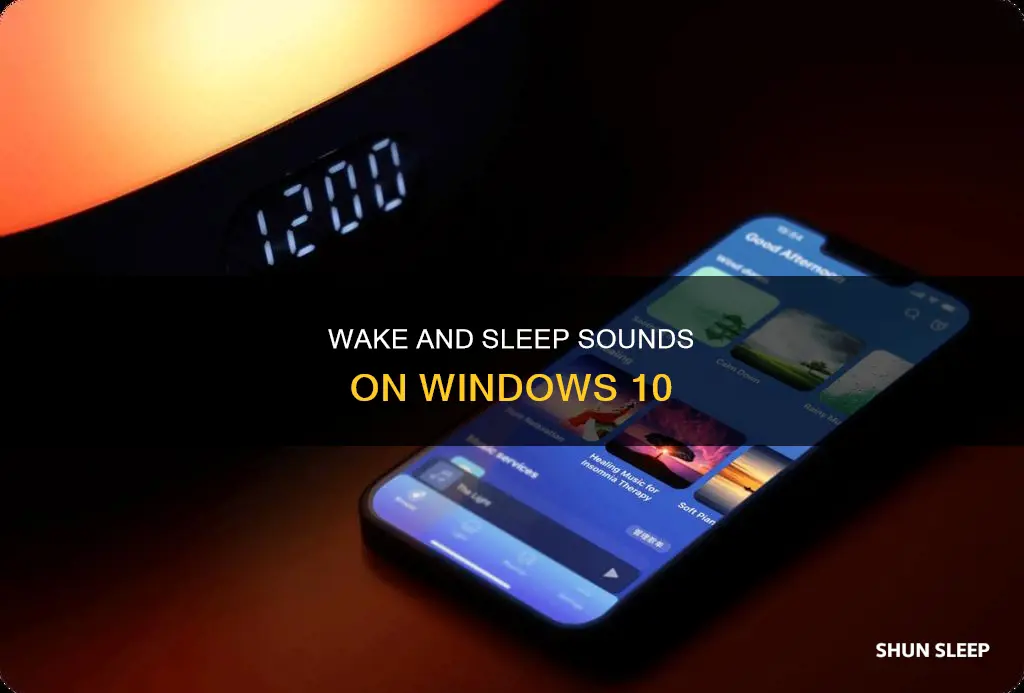 how to windows 10 play sound wake up sleep