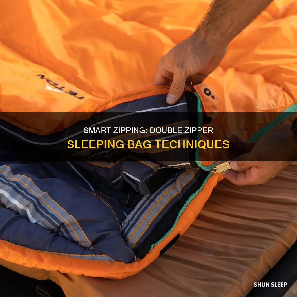 how to zip a double zipper sleeping bag