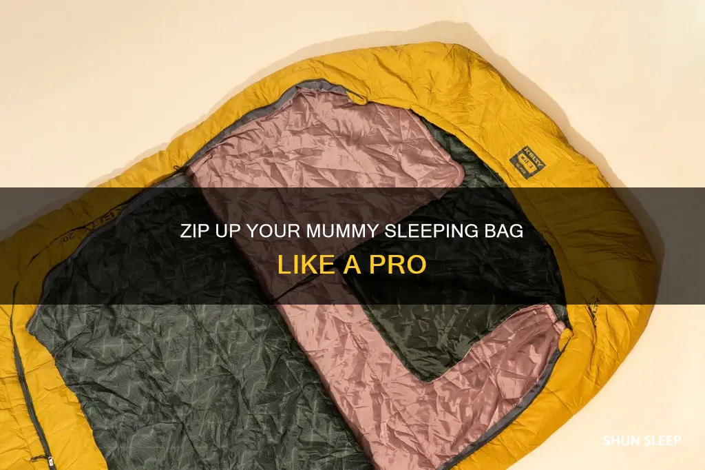 how to zip up a mummy sleeping bag