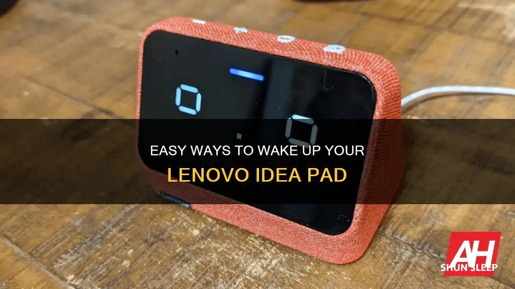 how wake lenovo idea pad from sleep