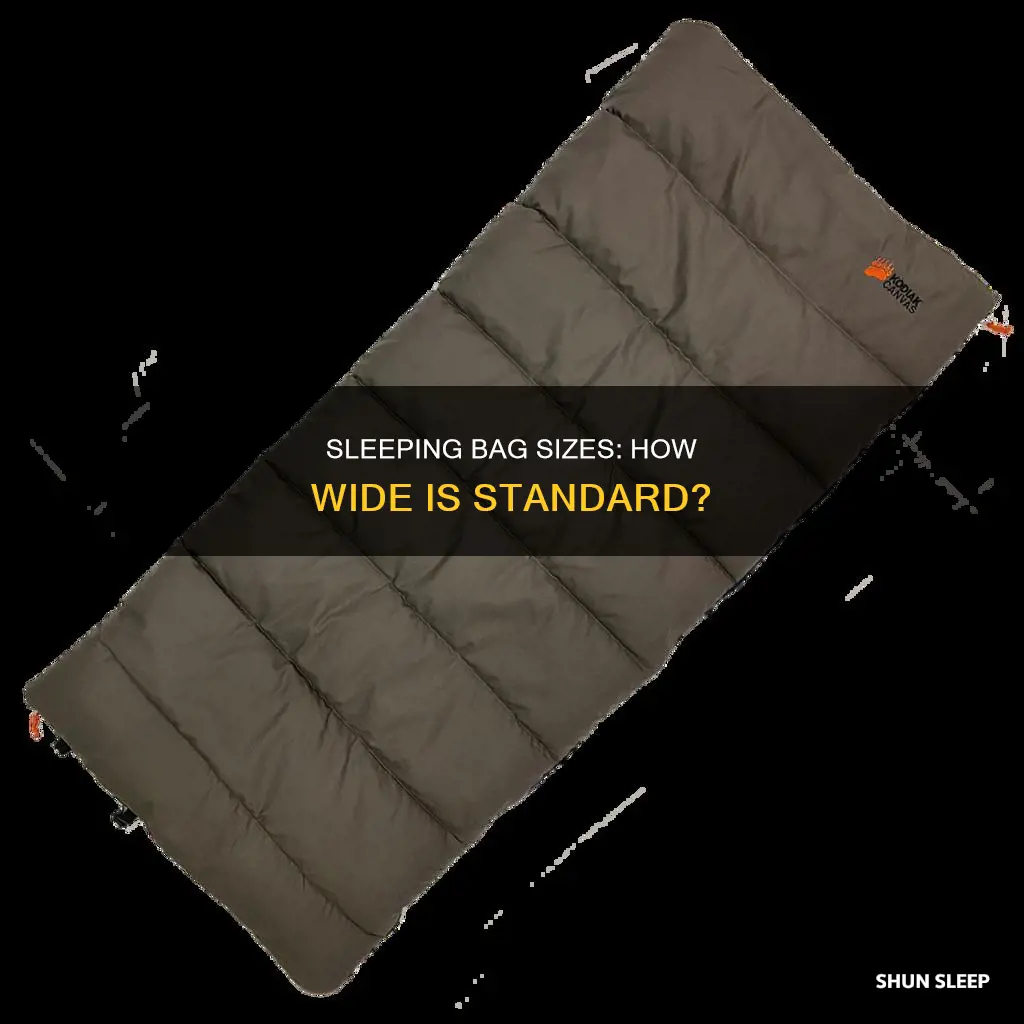 how wide are normal sleeping bags