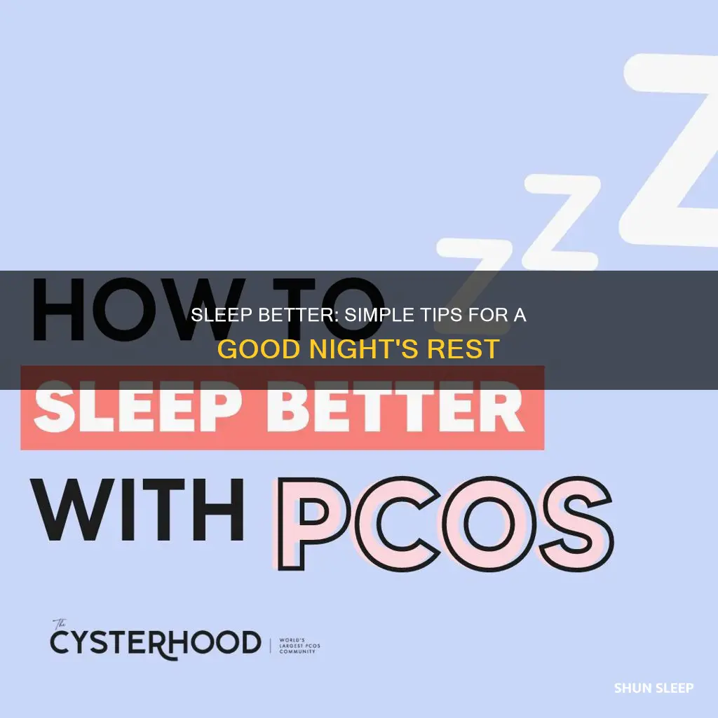how yo sleep better