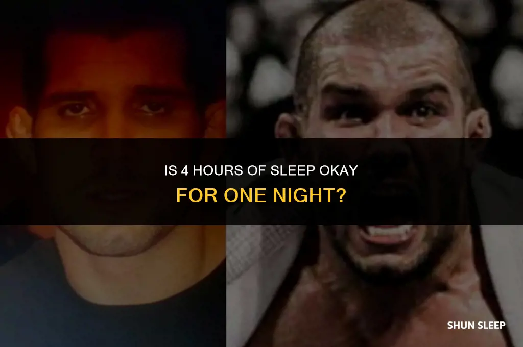 is 4 hours of sleep ok for one night