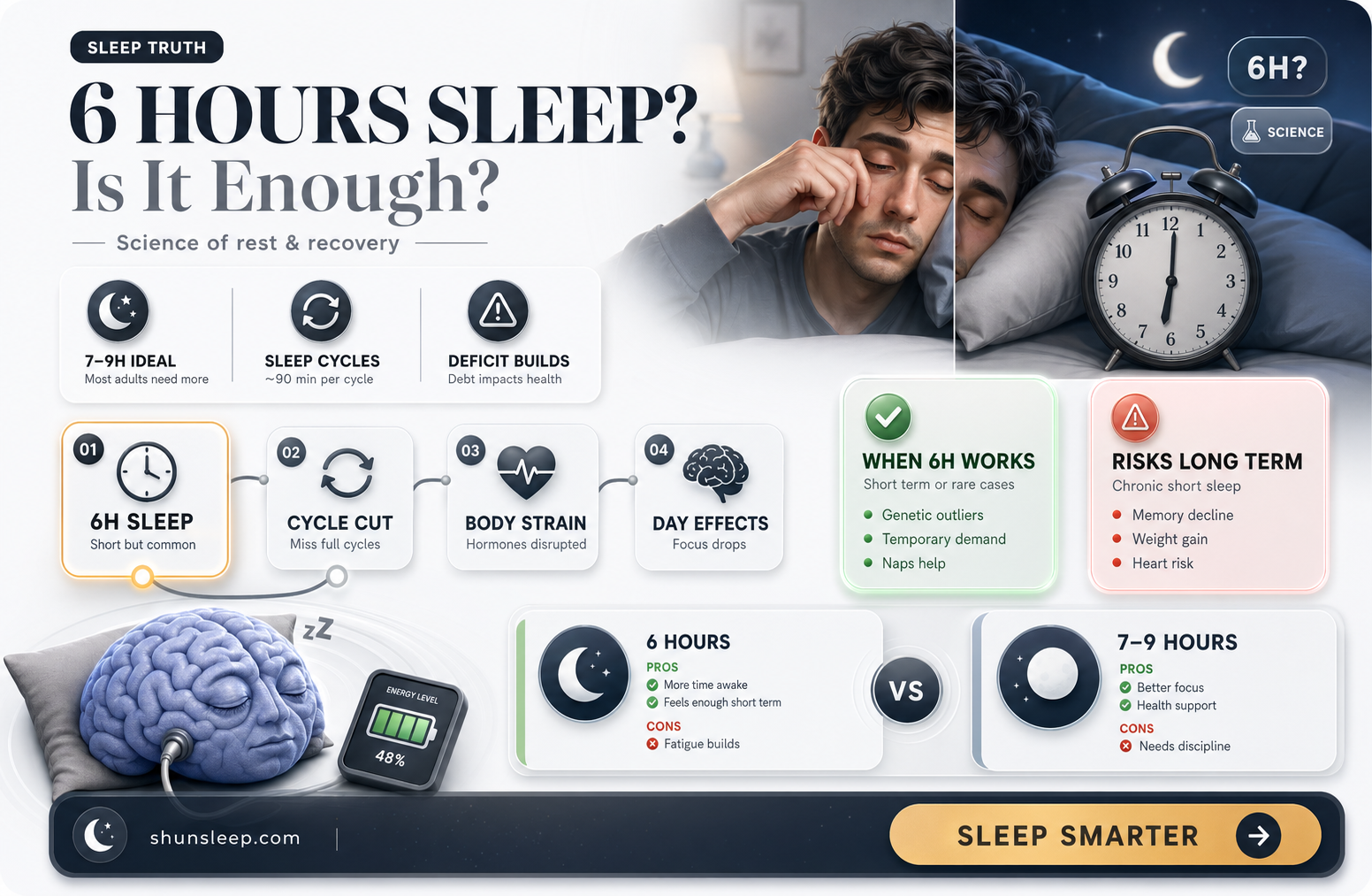 are 6 hours enough sleep